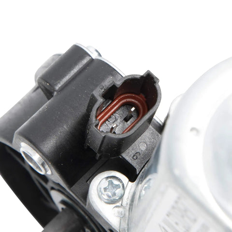 Close-up of the RV Slide Out Step Motor Replacement Kit For Straight Shooter Performance with electrical connector and housing detail.