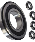 Beefed-Up Heavy Duty Four Pack Front Wheel Bearing 022-7009-00 Replacement Kit for Bad Boy Mowers, close-up view of bearings