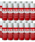 Oil Based Primer Spray White Flat 13 OZ Aerosol, 24 Pack, Interior Stain Blocking Sealer For Wood Drywall Masonry And Metal, Paint Prep Spray