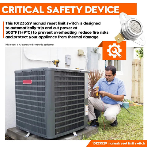 No Sweat Manual Reset Rollout Limit Switch For Furnaces Gas Ranges And Ovens That Trips At Three Hundred Degrees To Dodge Fire Risks And Keep Your Gear Running Smooth All Season Long