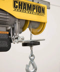 Heavy Duty Electric Hoist With Remote Control And Automatic Braking 850 Watt Motor close-up showing hook and cable detail