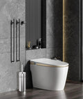 Heavy Duty Toilet Plunger With Sturdy Powder Coated Iron Canister And Badass Suction Rubber Head in modern bathroom setting