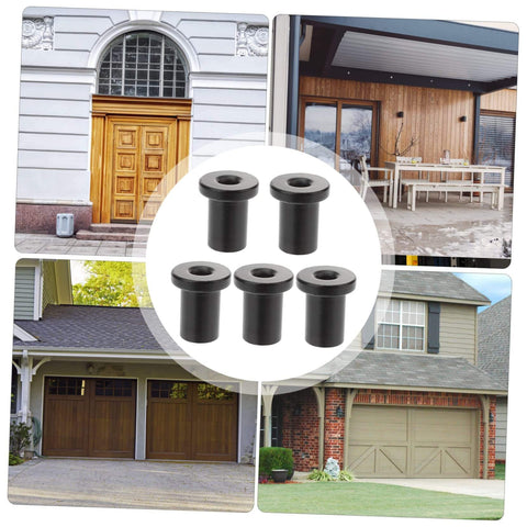 Five Pack Barn Door Track Spacers For Heavy Duty Rock Solid Durable Wall Mounted Barn Door Hardware Replacement Spacers For Track And Cabinet High Carbon Steel Corrosion Resistant Easy Install Reliable Support shown in home settings with wooden doors