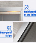 Detailed close-up of All Aluminum Pet Door For Wall Built Tough With A Heavy Duty Reinforced Frame showing reinforced joints and dust-proof strips.