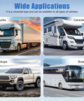 Heavy Duty 12V Under Dash Car Air Conditioner Evaporator With 80W Dual Fans And Three Speed Settings shown in trucks, caravans, pickups, buses.