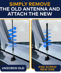 Installation process of Jeep Patriot And Compass Seven Inch Antenna Mast Upgrade For 2007 To 2017 Models Durable Premium Short Car Wash Proof Radio Antenna For FM AM Rugged Design With Easy Fit And Reliable Reception