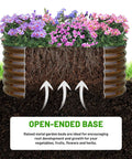 Galvanized Steel Raised Garden Bed Kit 2 Pack 4x2x2 Feet Metal Planter Box For Veggies Flowers And Herbs With Open Bottom