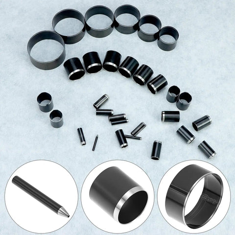 31 Piece Leather Circle Cutter Tool Set For Precision Round Holes With Cutting Dies 1 To 25 mm In High Carbon Steel Punch Kit