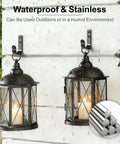 Heavy Duty Black Metal Wall Hooks 15 Pack For Hanging Coats, Bags, Towels And Robes, Screw In Mount, Wall Mounted Hooks For Bathroom Entryway And Garage, Holds Up To 20 Lbs Each shown with lanterns outdoors.