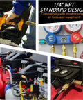 48 Piece One Quarter Inch Quick Connect Air Hose Fittings Kit With Swivel Brass Plated Pneumatic Tool Couplers And Plugs Set For Pneumatic Tools Built To Last Heavy Duty Leak Proof 300 PSI, 1/4 NPT fittings on air tools