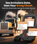 Truck with Heavy Duty Truck Scanner Workhorse For Diesel Engines Full System Diagnostic Tool in use