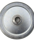 Front view of AB700-1 Beefy Single Groove V Belt Pulley, 7 Inch OD, 1 Inch Bore, Carbon Steel, Zinc Plated