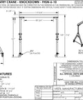 Heavy Duty Steel Knockdown Gantry Crane Handles A Badass 6000 Lb Lift Without Breaking A Sweat, detailed dimensions and features.