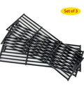 Boss Level DG234 Heat Plates And Cast Iron Cooking Grids Replacement Kit For Chargriller King Griller Gas Grill Models 3001 3008 4000 5050 5072 5252 5650 Set of 3 black cooking grids.