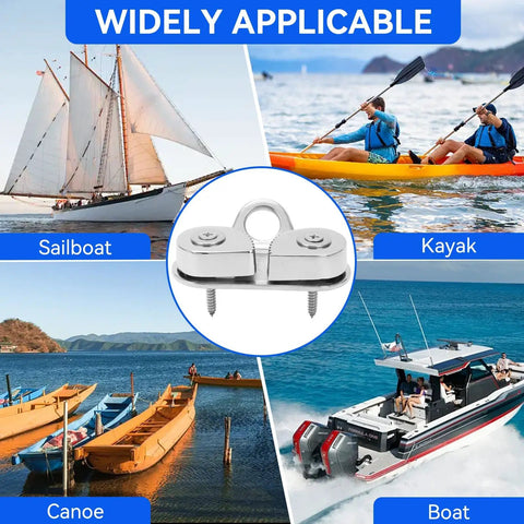 Beefy 316 Stainless Steel Cam Cleat With Rustproof Design, 6 To 15mm Rope Fit, ideal for Sailboats, Kayaks, Canoes, Boats