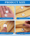 40 Sets Magnetic Snaps 14mm Silver Clasps Set For Purses And Totes, Fabric DIY Crafts, Sewing Supplies, Clothes And Leather Projects, Scrapbooking Closures, Durable Metal Button Closures installation steps