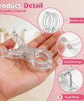 20 Pack Heavy Duty Balloon Arch Clips Three Point Five Inch Transparent Spring Clamps Pro Grade For Balloon Arches Clear Plastic Clips