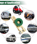 Battery Quick Disconnect Switch Top Post Kill Switch for Boat Car Truck RV Camper Tractor Vehicles shown with applications