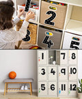 Multiplication Chart Posters For Classroom Black And White Bulletin Board Paper Cutouts 1 To 12 Numbers used as labels on shelves