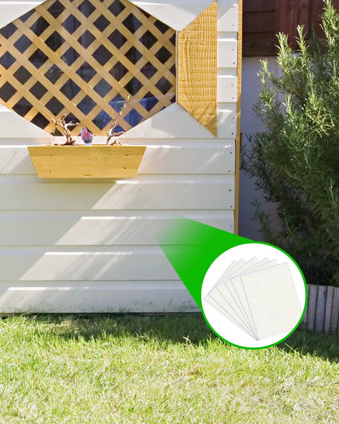 Self-Adhesive Vinyl Siding Patch Kit White Durable Patch To Fit Cracks Holes And Blemishes On PVC Fences Easy To Cut To Size Six Pack outdoor