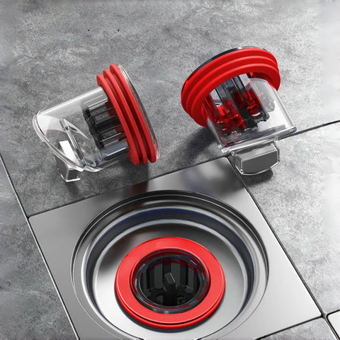 Odor Proof Floor Drain With Backflow Preventer And Magnetic One Way Drain Valve For 1.5 To 2.0 Inch Pipes, 2 Pack installed in sink