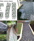 Two Pack DIY Concrete Path Maker For Garden Walkway Stones Molds 18.9 Inch By 18.9 Inch Paving Pavement Cement Molds in use.