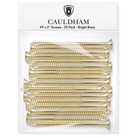 Built To Last Heavy Duty Black Wood Screws Size Nine By Three Inch For Door Hinges 25 Pack Alloy Steel Construction For Interior Exterior Use That Match Common Hinge Finishes Great For Solid Core Wood And Metal Doors, #9 x 3 brass screws pack