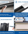 Installation steps for Garage Door Weather Stripping Kit With U And O Ring Seals, Bottom Rubber Seal Replacement, 5/16 Inch T Ends.