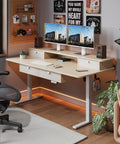Sick Of Bad Posture Grab This Awesome Adjustable Height Electric Standing Desk Frame With A Powerful Dual Motor System That Handles Heavy Loads For Your Gaming Or Home Office Setup Fast And Super Quiet Operation.