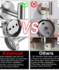 Comparison of Brushed Nickel Toilet Paper Holder And Towel Ring Set 2 Piece Stainless Steel Bathroom Hardware Kit SUS304 with others.