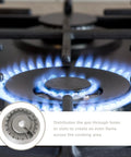 Medium Range Surface Burner Head WB16K10055 For 30 Inch Gas Stoves, Even Flame Distribution, 2-13/16 Inch Diameter in use