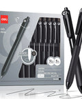 12 Pack Gel Pens 0.7mm Medium Point Black Ink With 6 Extra Refills Retractable Silent Click Fidget Design packaging