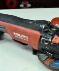 Professional Cordless Cut Off Tool Kit With Two 18V Batteries And Charger Includes Twenty Five Precision Cutting Discs side view of the cordless grinder
