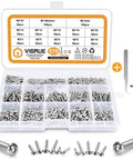 Stainless Steel M3 Button Head Socket Cap Screws Bolts Nuts And Flat Washers 570 Piece Assortment Kit With 11 Lengths From 4mm To 25mm Fully Threaded Hex Drive Rust Resistant For DIY Projects And Repairs