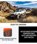 Tread 2 Overland Edition Off-Road GPS Navigator for tough terrain, showcasing IP67 rugged build, in desert landscape.