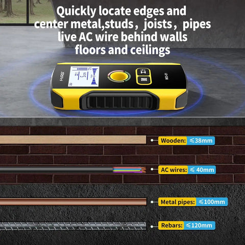 Heavy Duty Multi Function Stud Finder And Wall Scanner Detects Wooden Studs Electrical Wires Copper Pipes Iron Rods For Home Renovation Diy Projects Dead On Accurate No Sweat Go To Tool For Quick Home Fixes