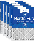 Pleated MERV 12 Air Filter 14x24x1 (Actual 13.75x23.75x0.75) 6 Pack For High Efficiency HVAC, Great For Allergies And Asthma