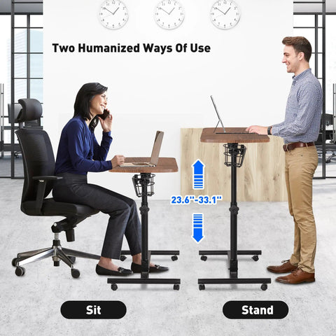 Super Chill Rolling Laptop Desk With Height Adjustable Dual Shelves And On Board Cup Holder Hella Flexible Bedside Table Ideal For Relaxed Couch Days Smooth Home Office Hustle Or Dorm Room Study Sessions