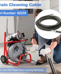 Straight Up Drain Cleaning Cable Sewer Snake FiveSixteen In By TwentyFive Ft Drop Head Auger on Ridgid drain cleaning machine.
