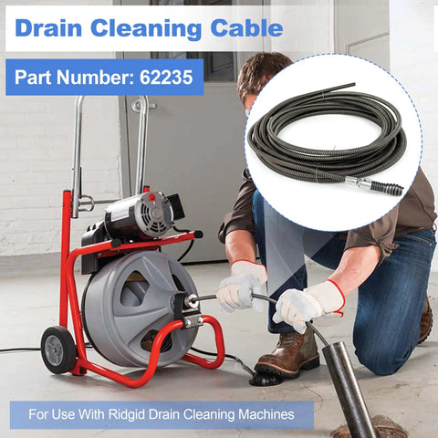 Straight Up Drain Cleaning Cable Sewer Snake FiveSixteen In By TwentyFive Ft Drop Head Auger on Ridgid drain cleaning machine.