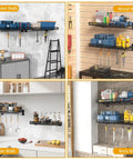 2 Pack Wall Mounted Garage Shelves 16.5 Inch By 12.2 Inch Heavy Duty Holds Up To 160 Lbs installed on various wall types