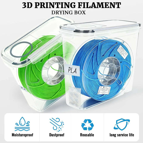 Filament Storage Box Set Of Four With Airtight Seal Keeps Your Filament Fresh For 3D Printer Spools Waterproof Dust Proof