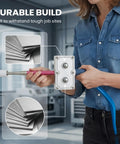 Heavy Duty Drill Powered Wire Puller Attachment Automatic Electrician Fish Tape Tool shows durable build and handles for easy use.