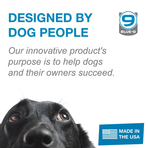 Dog with text promoting KLIMB Training Platform Kit for Dogs Pro Designed Space for Training Agility and Behavior Fixes Safe Made in USA