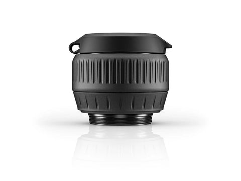 DTI 6/20 Thermal Imaging Camera With AMOLED Display And Night Ops Ready, lens cap for 1.5x optical zoom, black design on white background