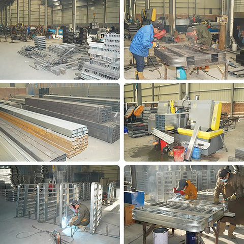 Rugged As Nails Steel Forklift Pallets Built Heavy Duty For Warehouse Storage Platform With Sure Grip Anti Slip Metal Grid in a manufacturing facility.