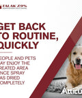 Promotional image for 7.9 Percent Bifenthrin Concentrate For Indoor And Outdoor Insect Control, One Gallon, featuring a happy dog indoors.