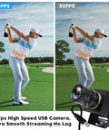 High Speed USB Camera With Global Shutter 90fps 2MP 1920x1200 For Crisp Fast Action, golf swing analysis comparison