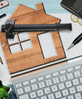 Straight Shooting Carpentry Marking Gauge And Heavy Duty Manual Parallel Scriber With Dual Side Imperial Graduations on wooden layout.