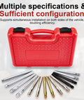 14 Piece Wheel Hanger Alignment Pin Guide Tool Master Set Stainless Steel Wheel Stud Pilot Pins with red storage case
